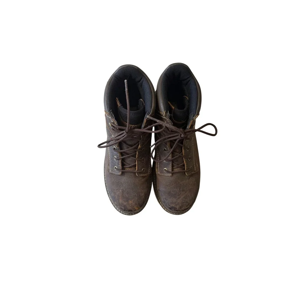 Irish Setter Brown Leather Work Boots Lace Up Slip Resistant 10.5